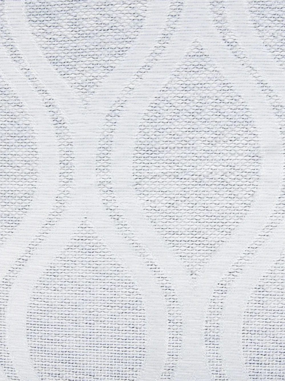 Set of 4 White & Light Gray Flocked Trellis Curtain Panels 52x96